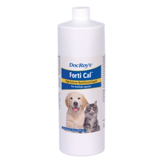 Doc Roy's Forti Cal Liquid - 32 oz, Vanilla жидкость высококаллорийная для щенков и котят , кормящих и ослабленных животных  (960 мл.) (США)