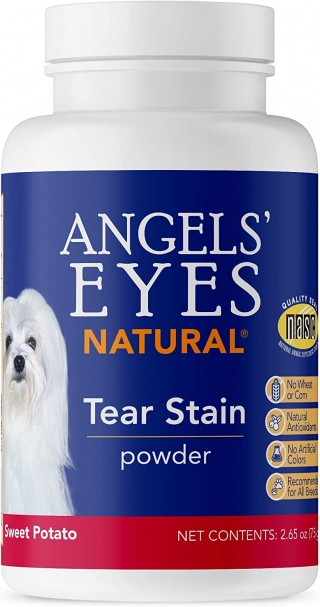 Angels' Eyes Natural Sweet Potato Powder Tear Stain Supplement for Dogs & Cats, Порошок, средство от слезотечения  для собаки кошек, вкус сладкий картофель 75 гр(США)