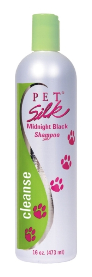 PS1057 Pet Silk MIDNIGHT BLACK SHAMPOO (Шампунь "Черная полночь" для черных окрасов) 1:16, 473 мл (США)