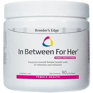 Breeder's Edge® In Between For Her™ Cat/Sm Dog.  Витамины для кошек/мал.собак между родами 90 жеват.таб. (США)