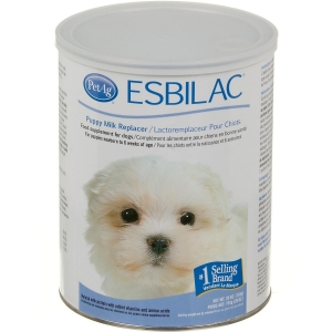 PetAg Puppy Milk Replacer Esbilac Заменитель материнского молока  для щенков от 0 месяцев (порошок) 1-ступень, 12 oz (340гр.) (США) = НЕТ
