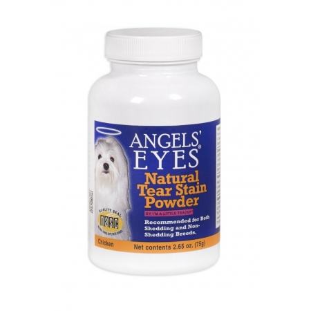 *Angels' Eyes Natural Powder Tear Stain Supplement for Dogs & Cats, Порошок, средство от слезотечения  для собаки кошек, вкус курицы 75 гр(США)