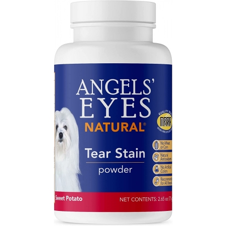 *Angels' Eyes Natural Sweet Potato Powder Tear Stain Supplement for Dogs & Cats, Порошок, средство от слезотечения  для собаки кошек, вкус сладкий картофель 75 гр(США) = ожидается