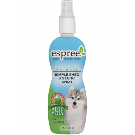 ESP00063 Спрей-антистатик для ухода за шерстью в период линьки, для собак и кошек CR Simple Shed & Static Spray, 355 ml, (США)