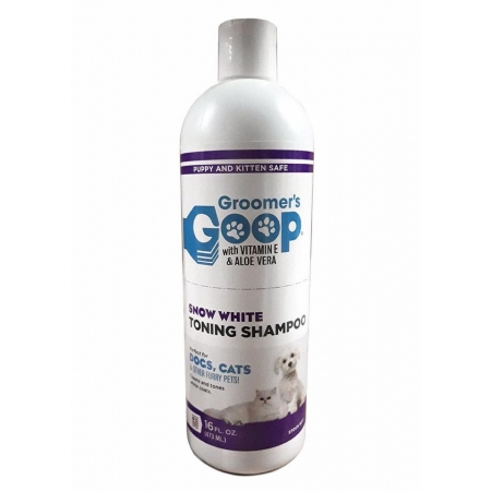 Groomer's Goop Snow White Toning Shampoo. Тонирующий шампунь для белой шерсти(454 gr)