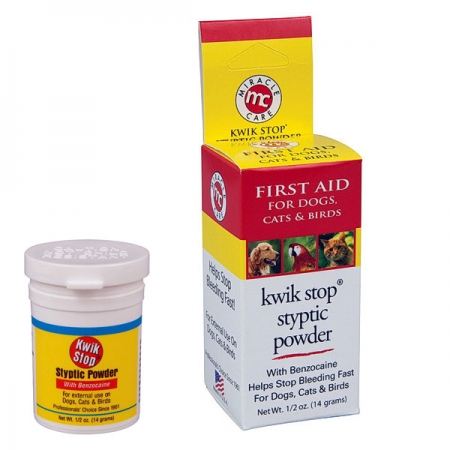 Kwik Stop Styptic - 0.5 oz Powder кровоостанавливающая пудра 14.8мл (США) (срок 12.2023)