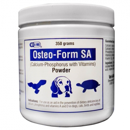 Osteo-Form Sa Powder 350 Gm  Порошок с кальцием, фосфором и витаминами для домашних животных. (350 гр) (США)
