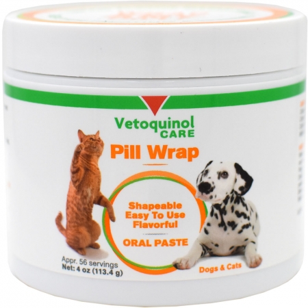 Vetoquinol Pill Wrap Oral Paste (4 oz) Паста для обертывания таблеток для животных(маскировочная паста) 113 гр.